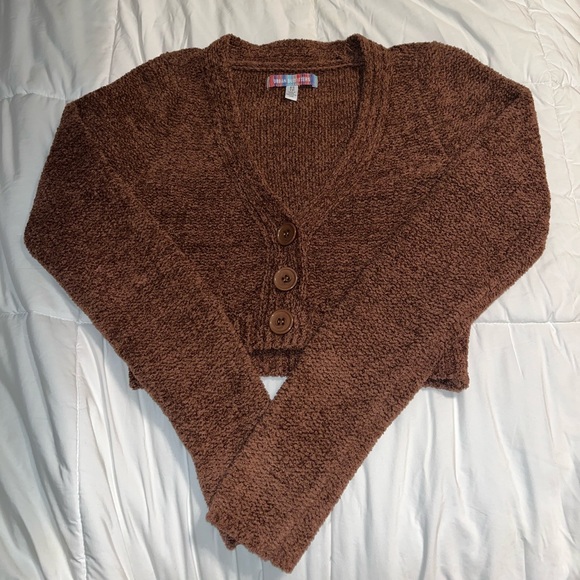 Urban Outfitters Button Up Cropped Sweater - Picture 2 of 6